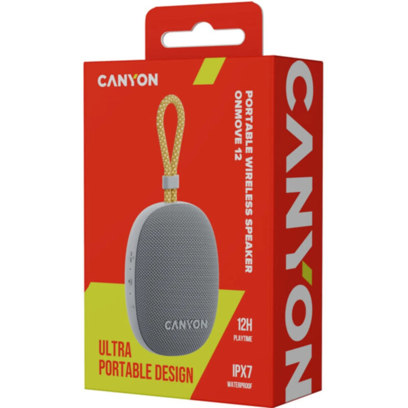 Акустическая система Canyon OnMove 12 Grey (CNE-CBTSP12GY)