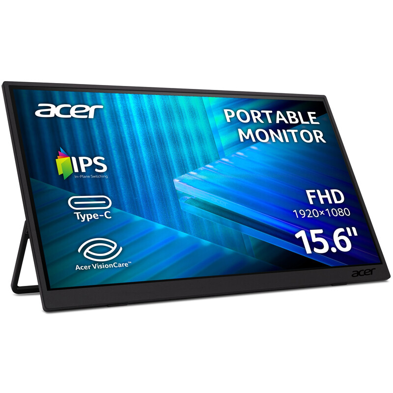 Монитор 15.6" Acer PM161QJ2bmiuux (UM.ZP1EE.201) IPS Black