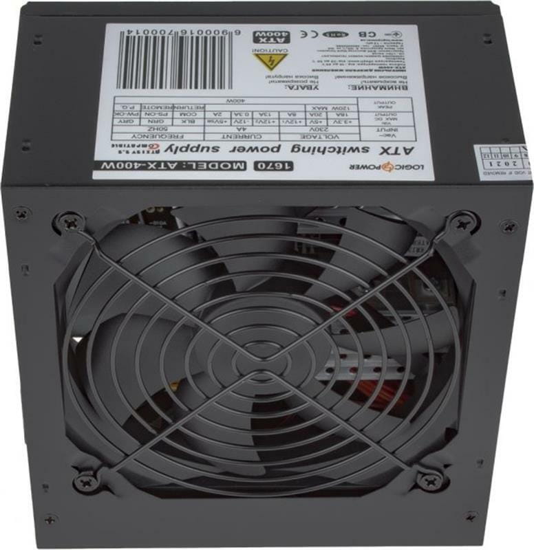 Блок питания Logicpower ATX-400W; 12см, 2 SATA, OEM, без кабеля питания ...