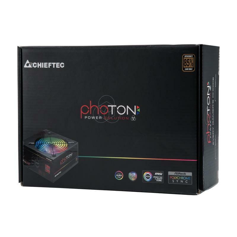 Блок питания Chieftec CTG-750C-RGB, ATX 2.3, APFC, 12cm fan RGB, КПД &gt;85%, RTL