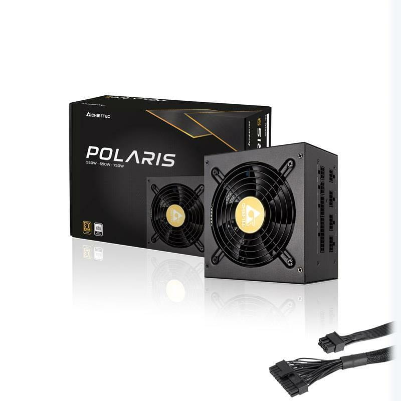 Блок питания Chieftec PPS-650FC, ATX, APFC, 12cm fan, Gold, modular, RTL