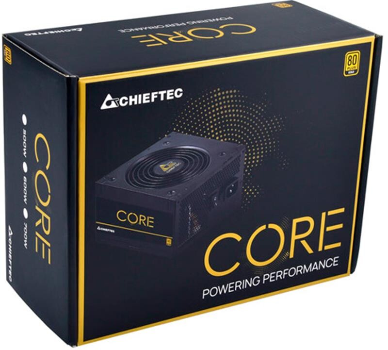 Блок питания Chieftec BBS-600S Core, 600W, ATX 2.3, APFC, 12cm fan, Gold, RTL