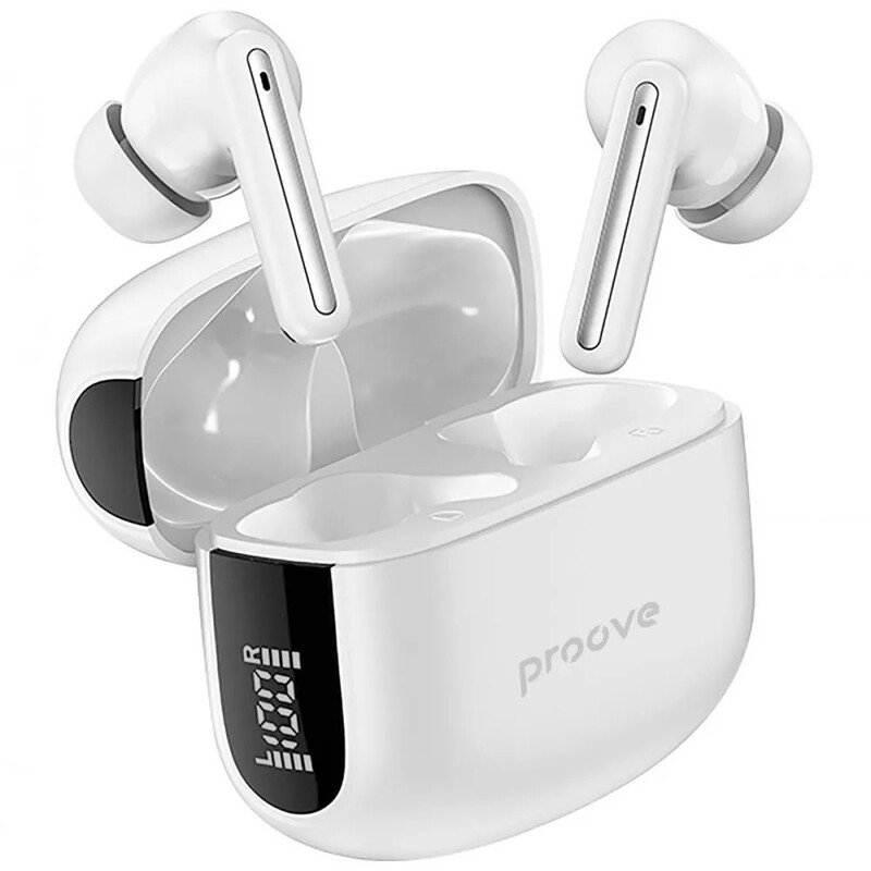 Bluetooth-гарнитура Proove Tempo TWS with ANC (APP) White (TWTM0001AP02)