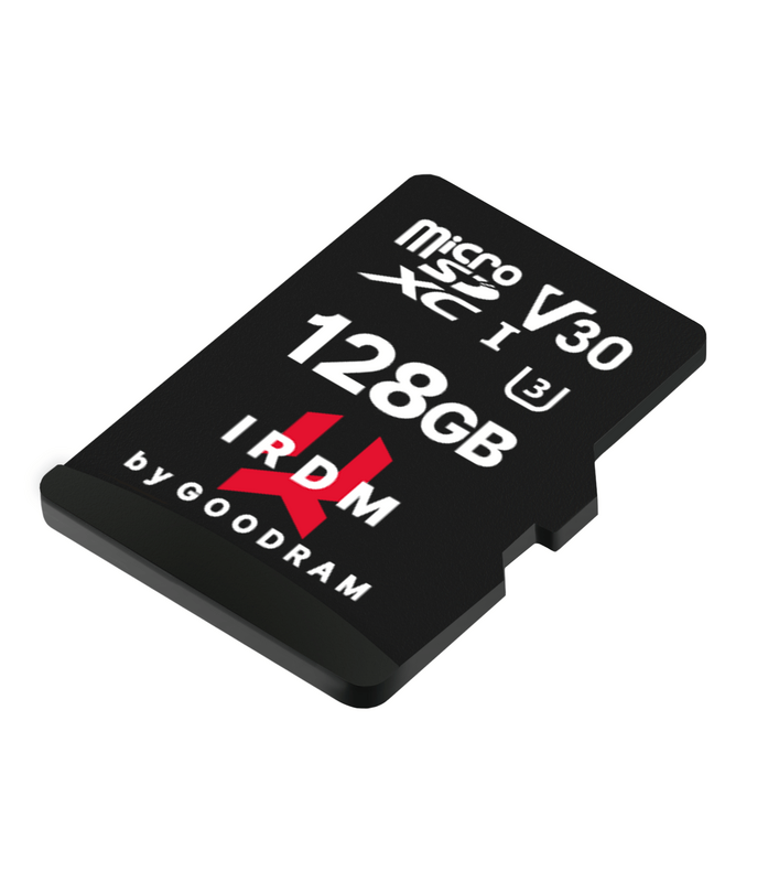 Карта памяти MicroSDXC  128GB UHS-I/U3 Class 10 GoodRam IRDM + SD-адаптер R100/W70MB/s (IR-M3AA-1280R12)