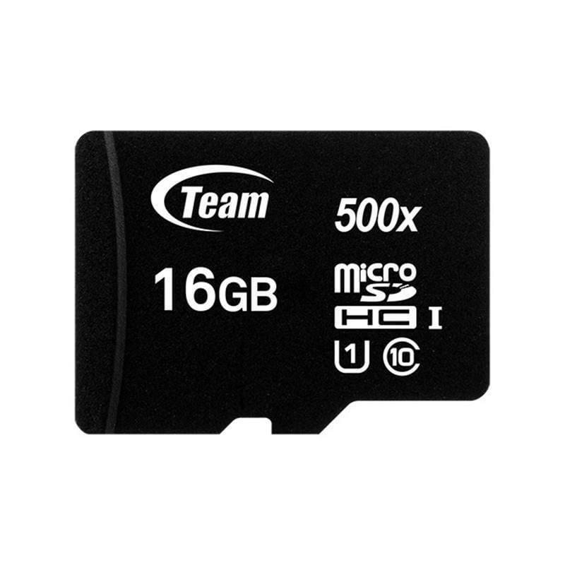 Карта памяти MicroSDHC  16GB UHS-I Class 10 Team Black + SD-adapter (TUSDH16GCL10U03)