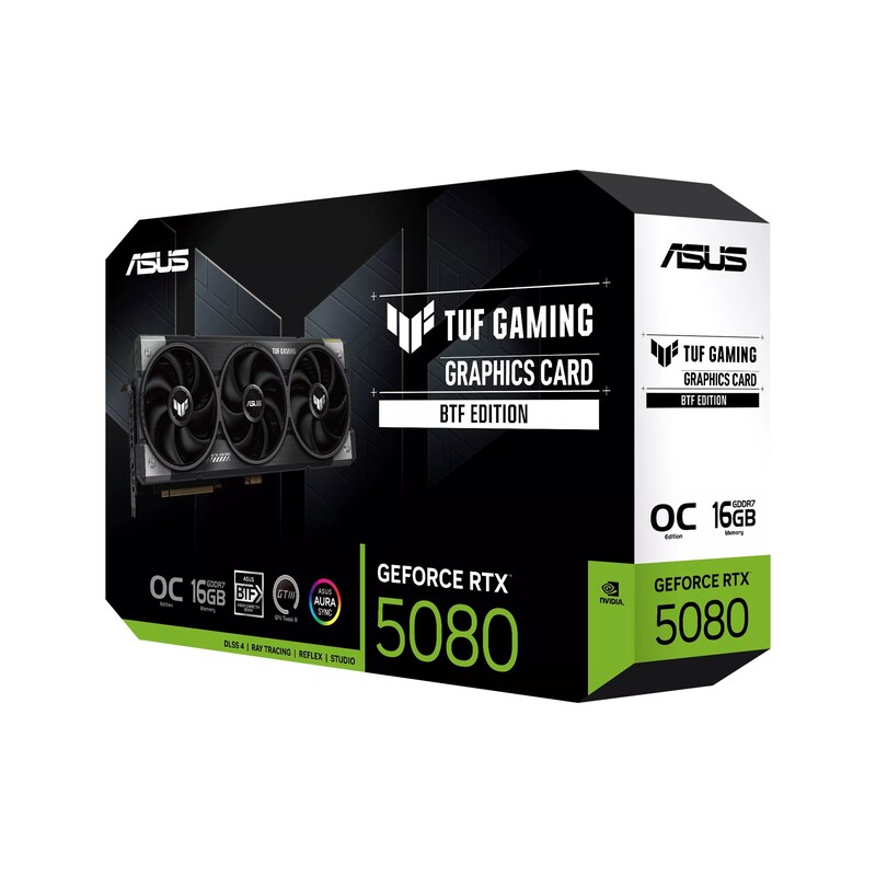 Відеокарта GF RTX 5080 16GB GDDR7 TUF Gaming BTF OC Asus (TUF-RTX5080-O16G-BTF-GAMING)