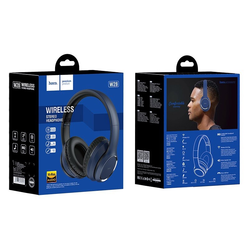 Bluetooth-гарнитура Hoco W28 Journey Blue (29861)