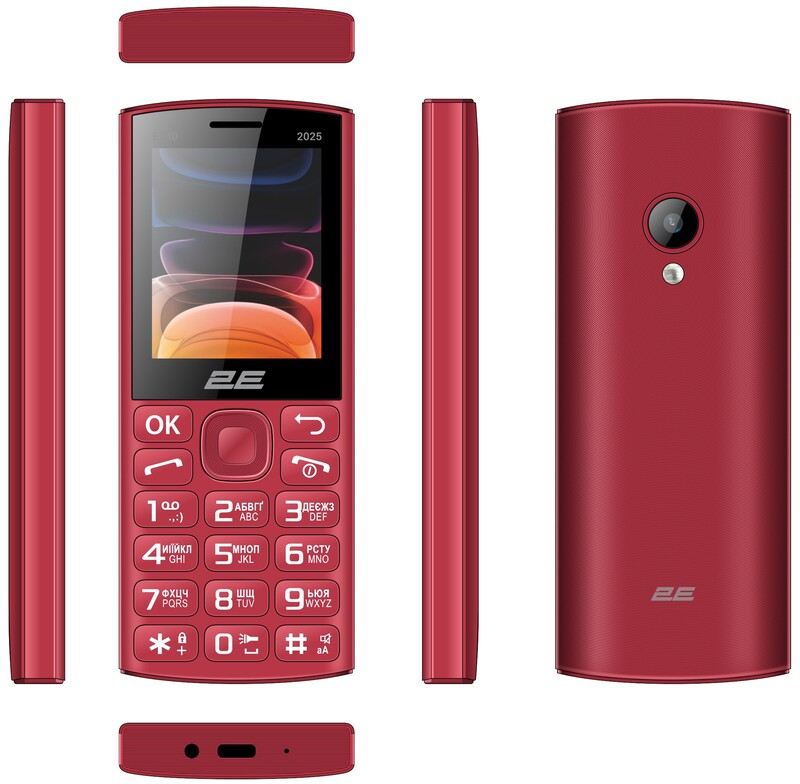 Мобильный телефон 2E E240 2025 Dual Sim Red (794300867219)
