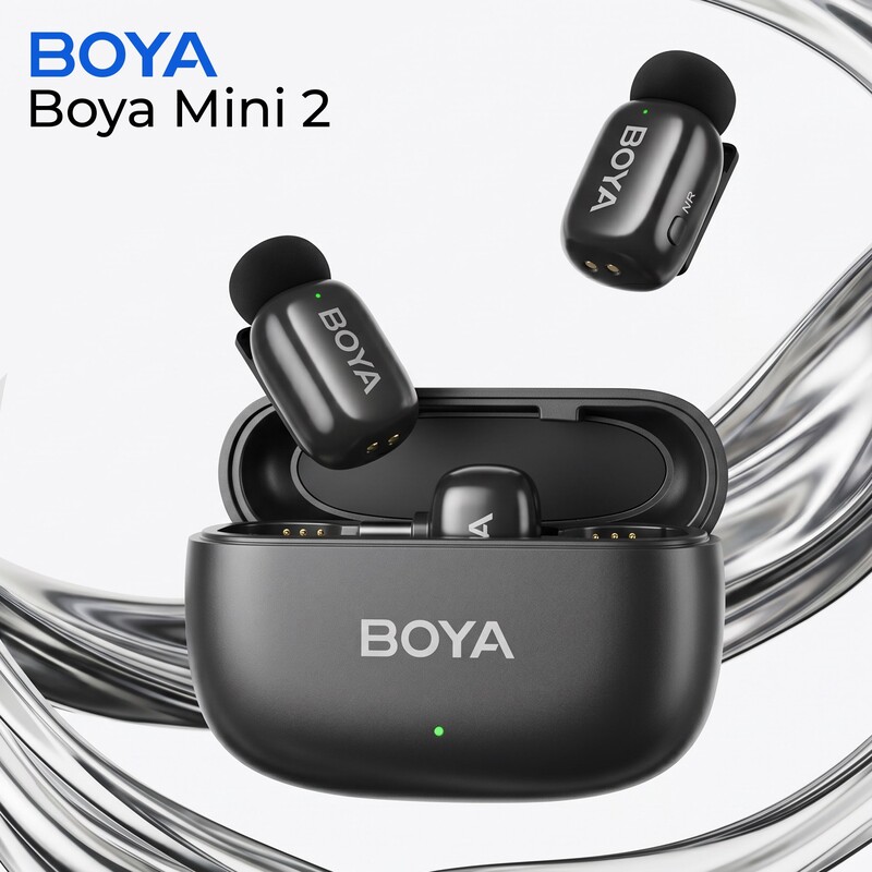 Микрофон BOYA mini 2-01 Type-C/Lightning Black