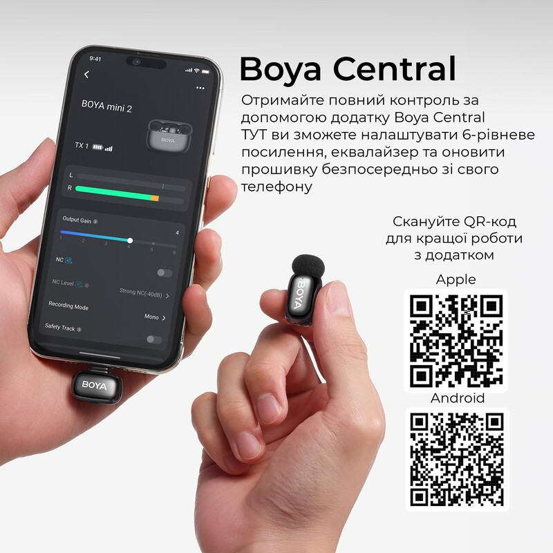 Микрофон BOYA mini 2-02 Type-C Black