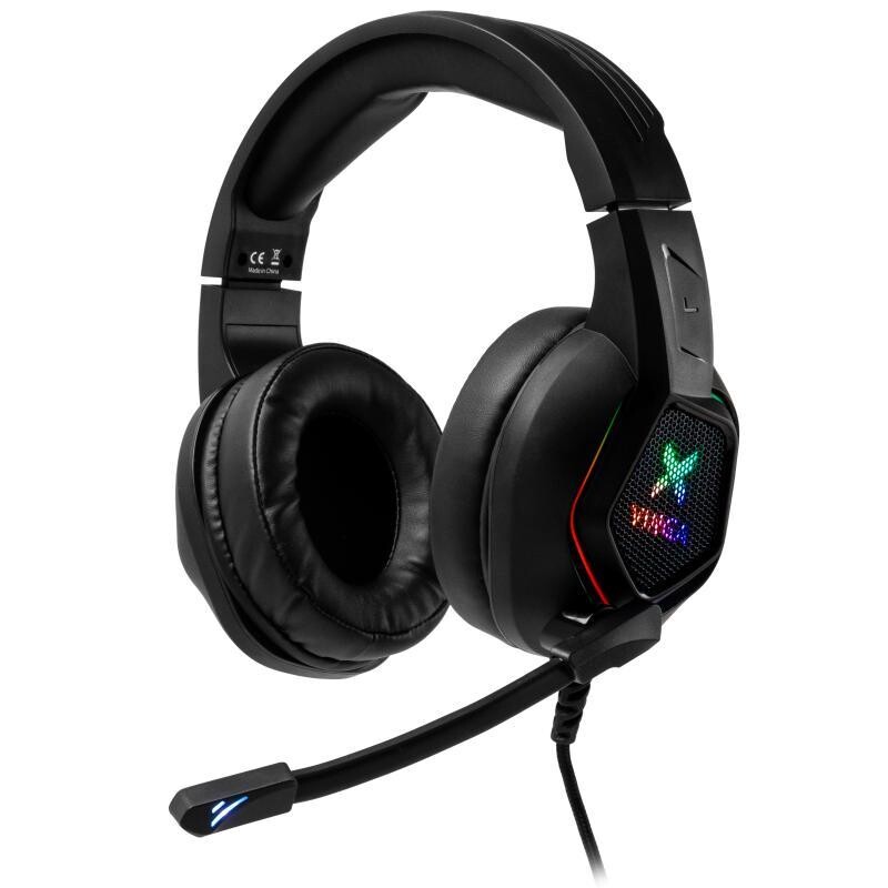 Гарнітура Vinga HSCU-160 Gaming LED Black (HSCU-160)