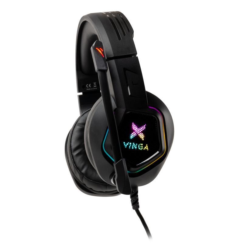 Гарнітура Vinga HSCU-160 Gaming LED Black (HSCU-160)