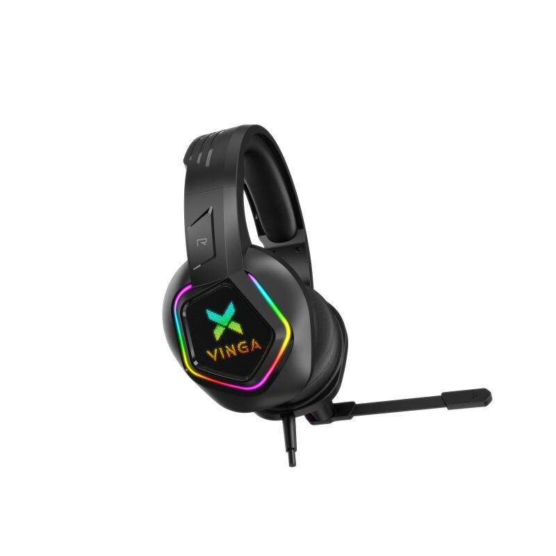 Гарнітура Vinga HSCU-160 Gaming LED Black (HSCU-160)