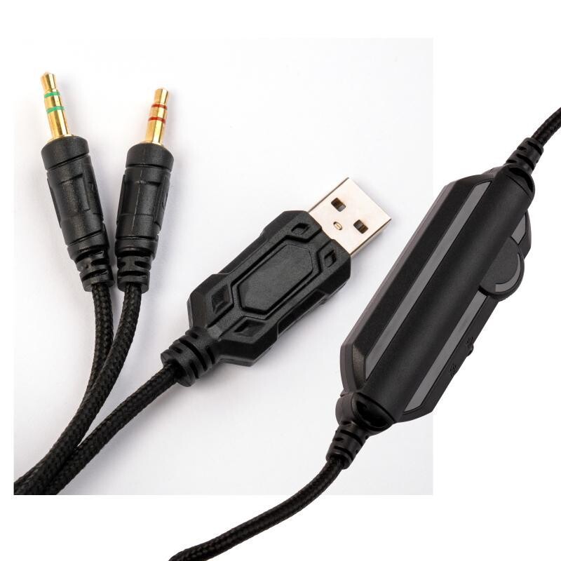 Гарнітура Vinga HSCU-160 Gaming LED Black (HSCU-160)