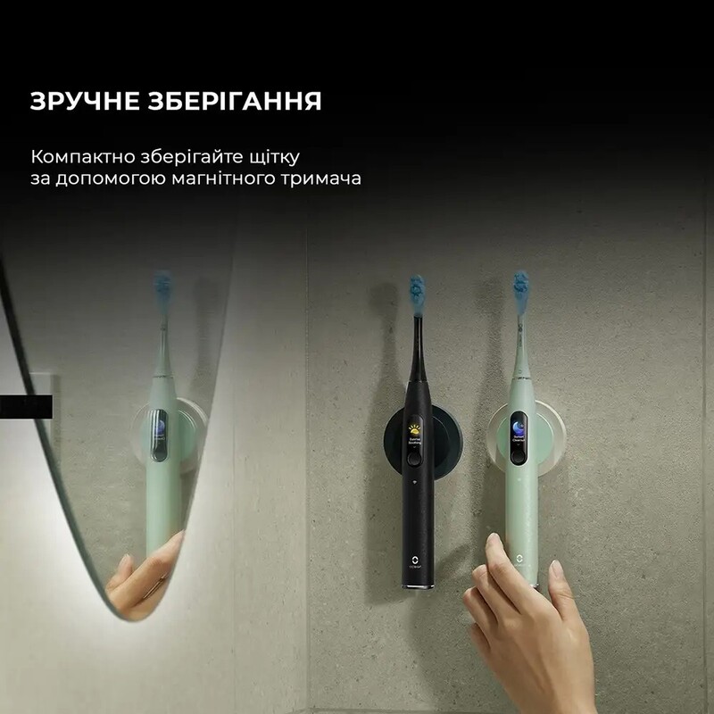 Умная зубная электрощетка Oclean X Ultra 20 Electric Toothbrush Black (6970810557121)