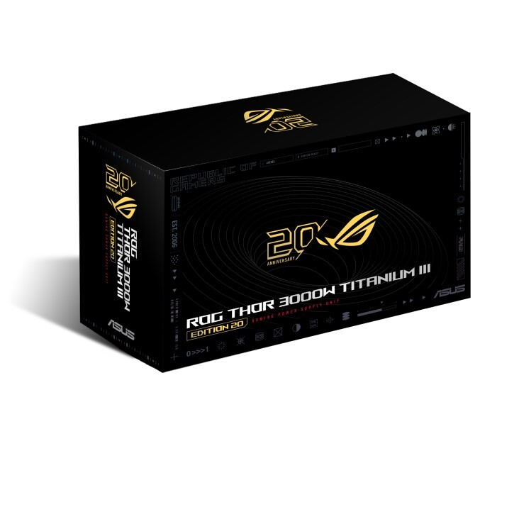 Блок живлення Asus ROG Thor 3000W Titanium III Edition 20 (ROG Equalizer) (90YE00VA-B0NA00)