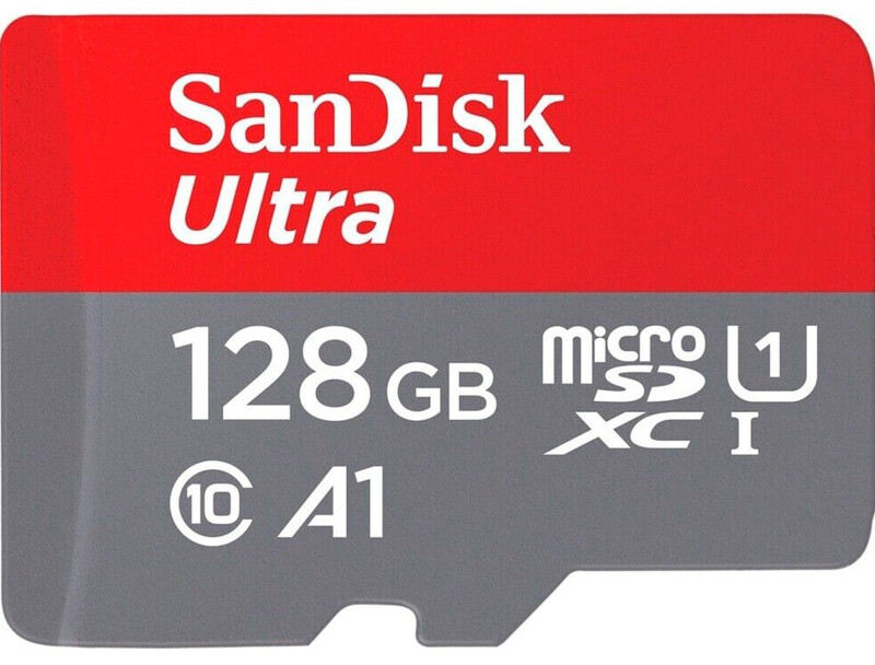 Карта пам`ятi MicroSDXC 128GB UHS-I Class 10 SanDisk Ultra A1 + SD Adapter (SDSQUAB-128G-GN6IA)