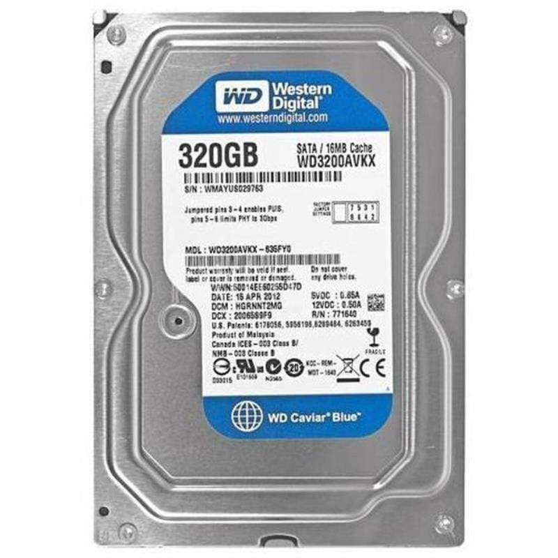 Накопитель HDD SATA  320GB WD 7200rpm 16MB (WD3200AVKX)