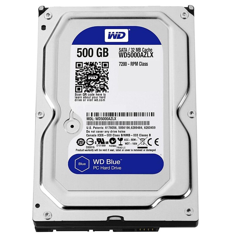 Накопичувач HDD SATA 500GB WD Blue 7200rpm 32MB (WD5000AZLX) Refurbished