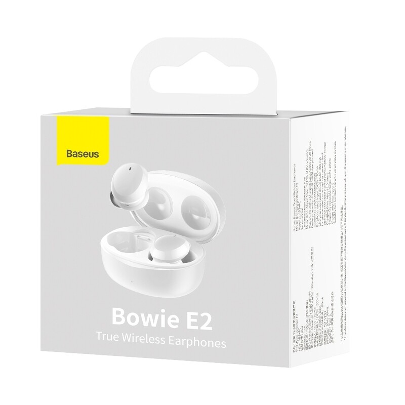 Bluetooth-гарнитура Baseus Bowie E2 TWS White (NGTW090002)