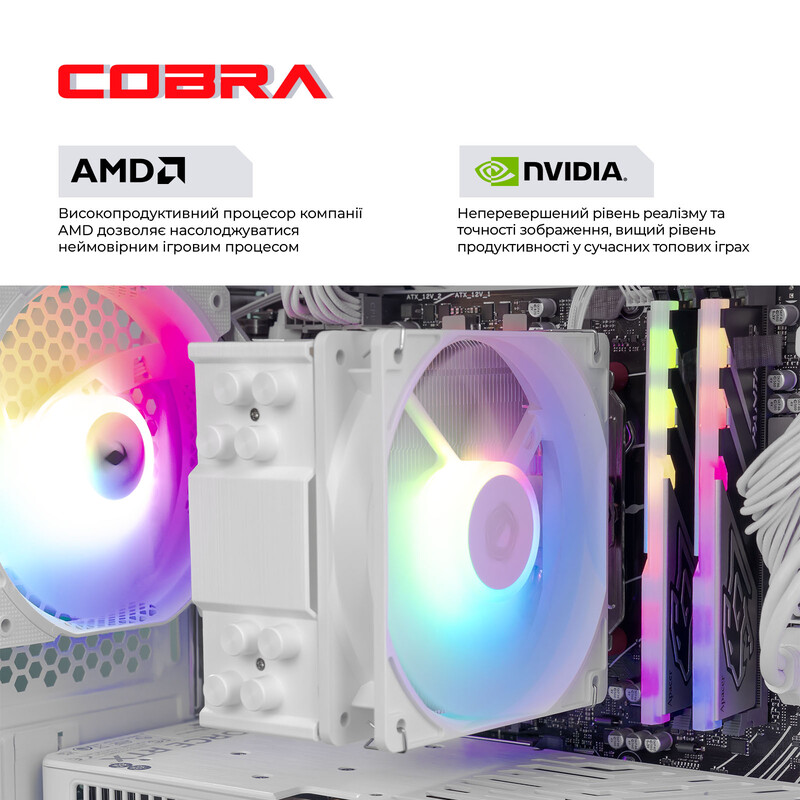 Ігровий комп`ютер COBRA GO RTX 5060 / Ryzen 5 5500 / RAM 32GB / SSD 1TB (R5G26502)