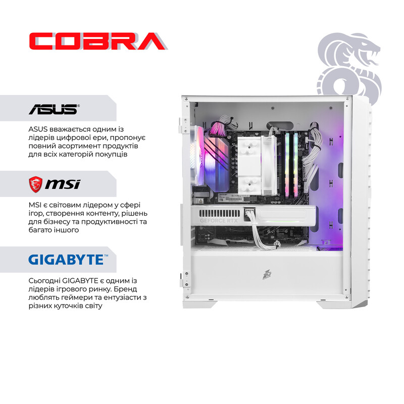 Ігровий комп`ютер COBRA GO RTX 5060 / Ryzen 5 5500 / RAM 32GB / SSD 1TB (R5G26502)