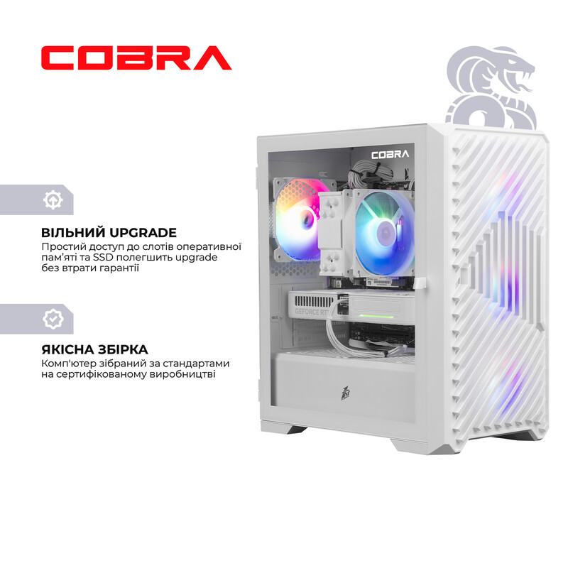 Ігровий комп`ютер COBRA GO RTX 5060 / Ryzen 5 5500 / RAM 32GB / SSD 1TB (R5G26502)
