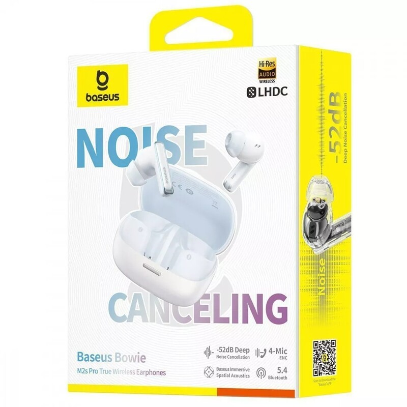Bluetooth-гарнітура Baseus Bowie M2s Pro TWS White (A00051801213-00)