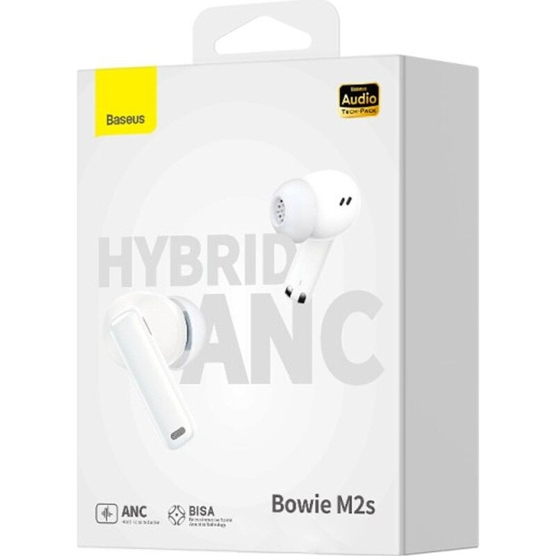 Bluetooth-гарнітура Baseus Bowie M2s TWS White (NGTW350102)