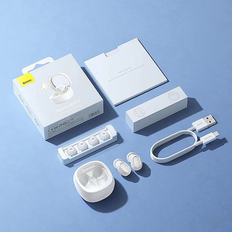 Bluetooth-гарнітура Baseus Bowie WM02 TWS White (NGTW180002)