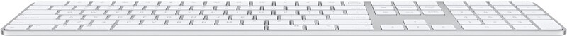 Клавіатура бездротова Apple Magic Keyboard with Touch ID and Numeric Keypad for Mac with Apple silicon Ukrainian White (MXK73UA/A)