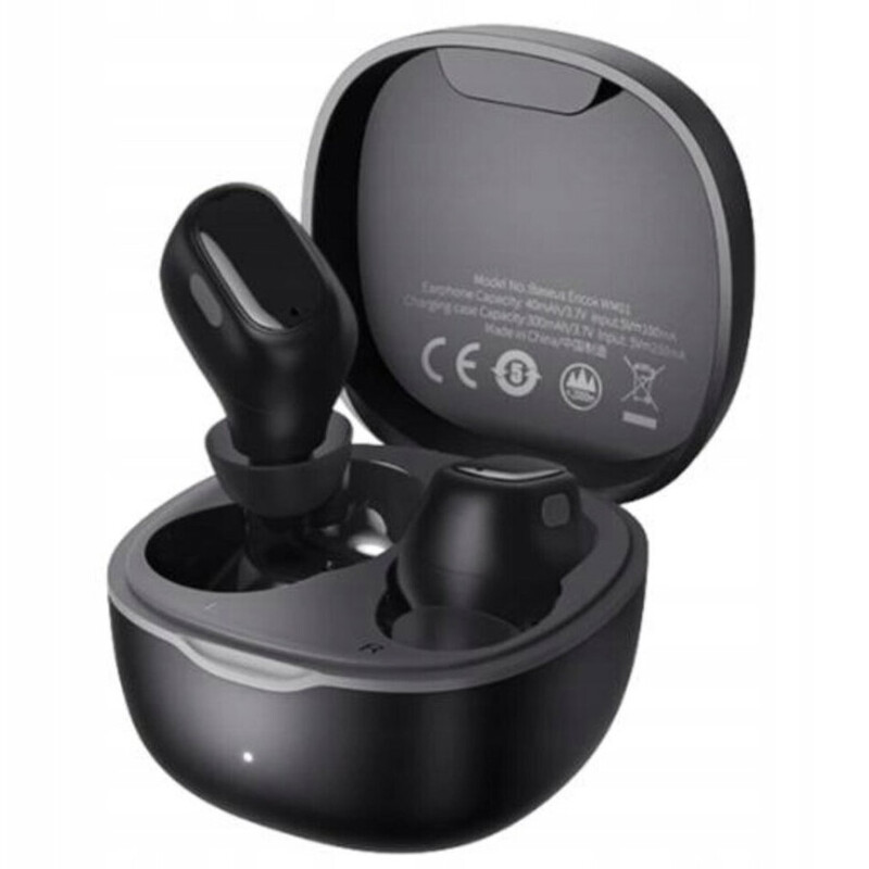 Bluetooth-гарнітура Baseus Bowie WM01 TWS Black (NGTW370001)