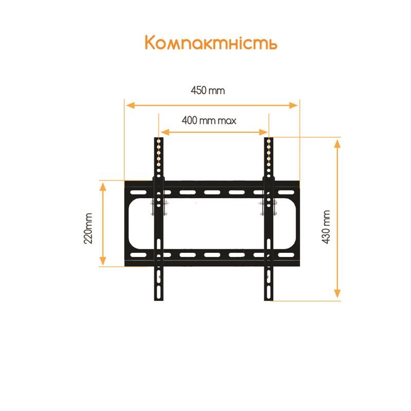 Кронштейн ACCLAB AL-FR40T (1283126485794SG) (VESA400х400)