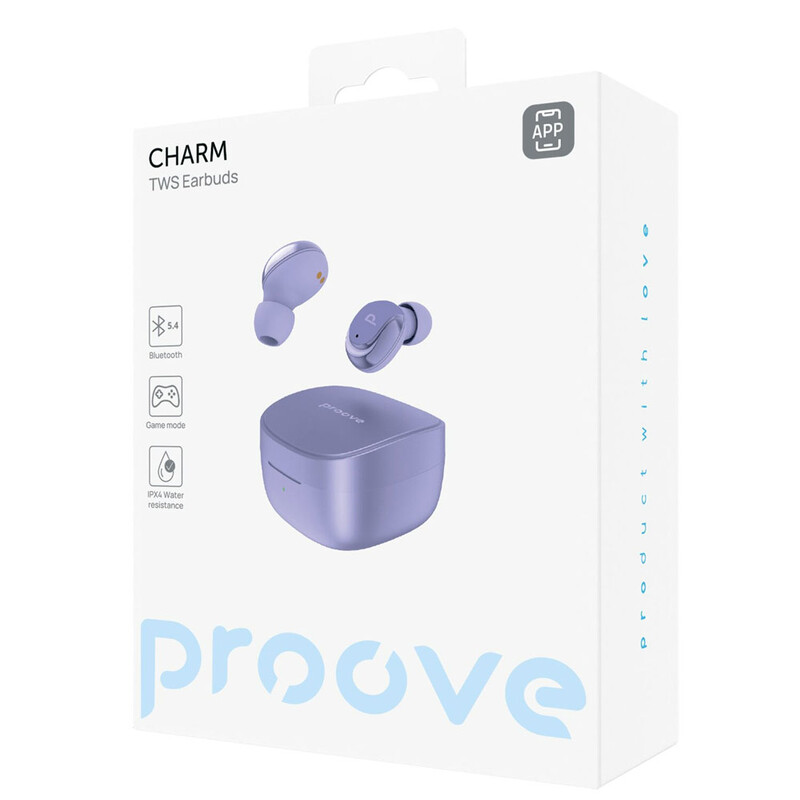 Bluetooth-гарнітура Proove Charm TWS (APP) Purple (TWCH0001AP09)