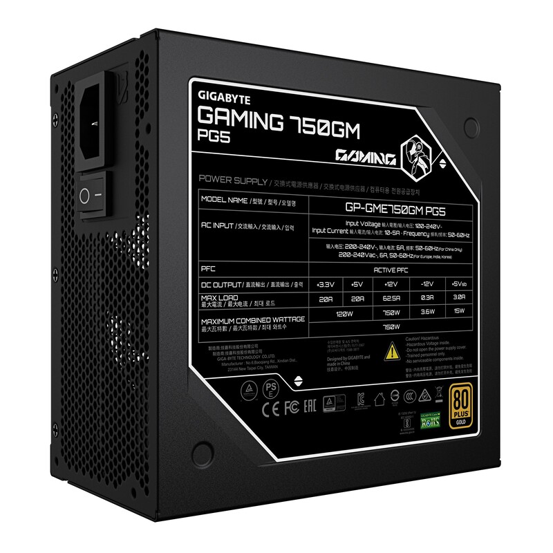 Блок питания Gigabyte Gaming 750GM PG5 750W (GP-GME750GM PG5)