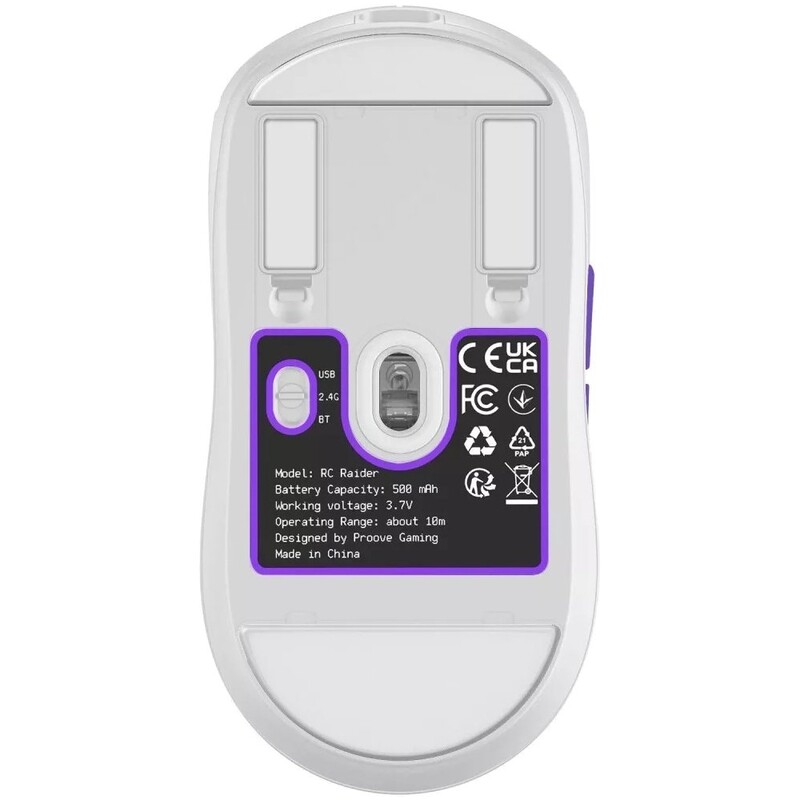 Мышь беспроводная Proove Gaming RC Raider 8K White/Purple (WMRR00122017)