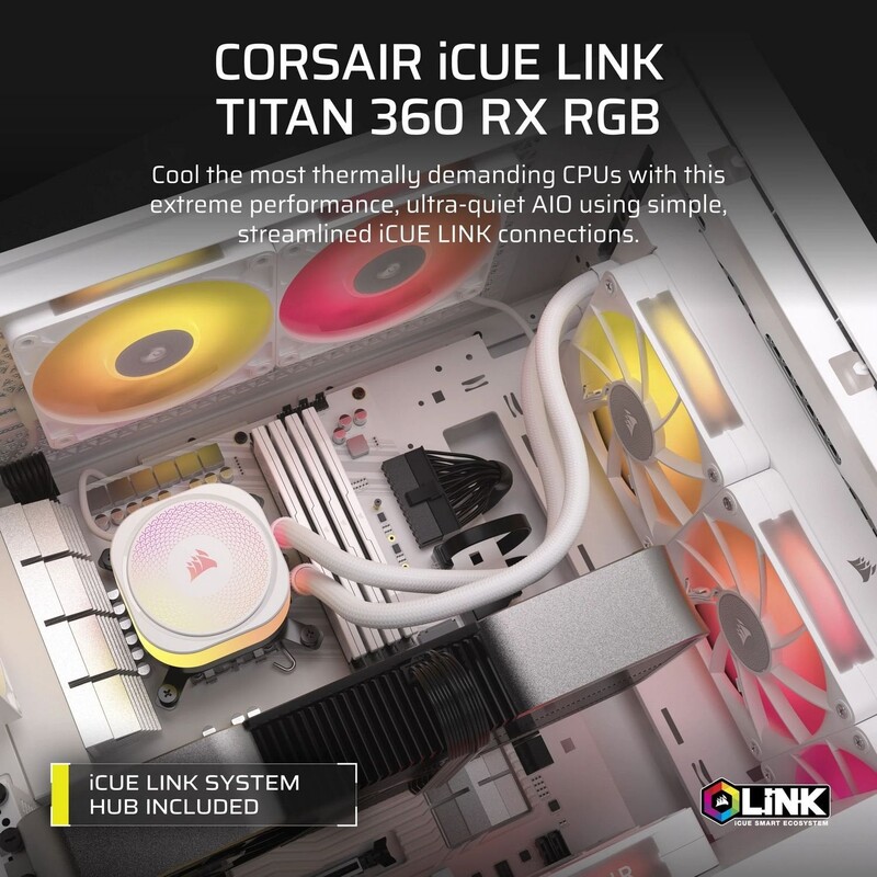 Система водяного охлаждения Corsair Icue Link Titan 360 White (CW-9061021-WW)