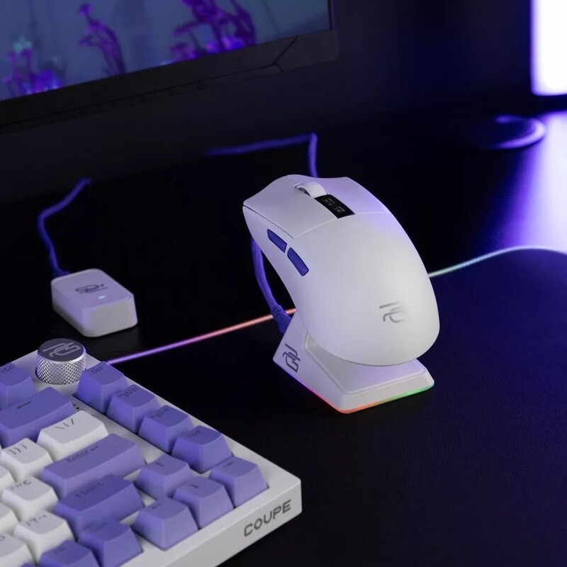 Мышь беспроводная Proove Gaming Superfight Wireless with charging dock White/Purple (WMSW00122002)