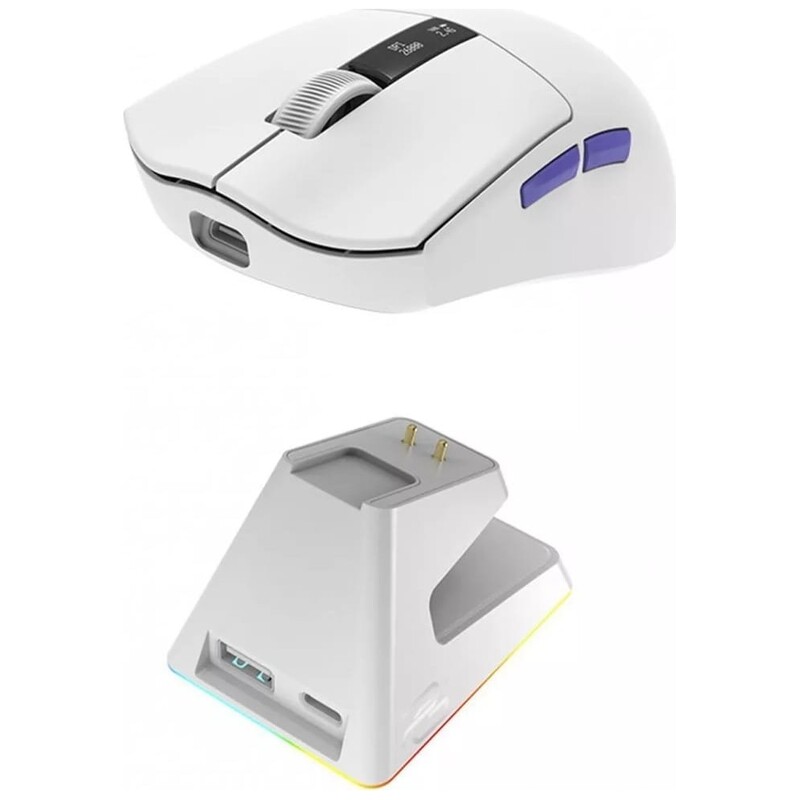 Мышь беспроводная Proove Gaming Superfight Wireless with charging dock White/Purple (WMSW00122002)