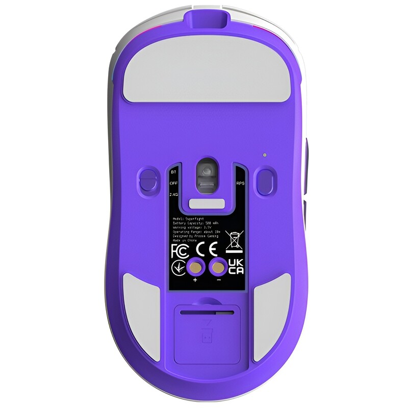 Миша бездротова Proove Gaming Superfight Wireless with charging dock White/Purple (WMSW00122002)