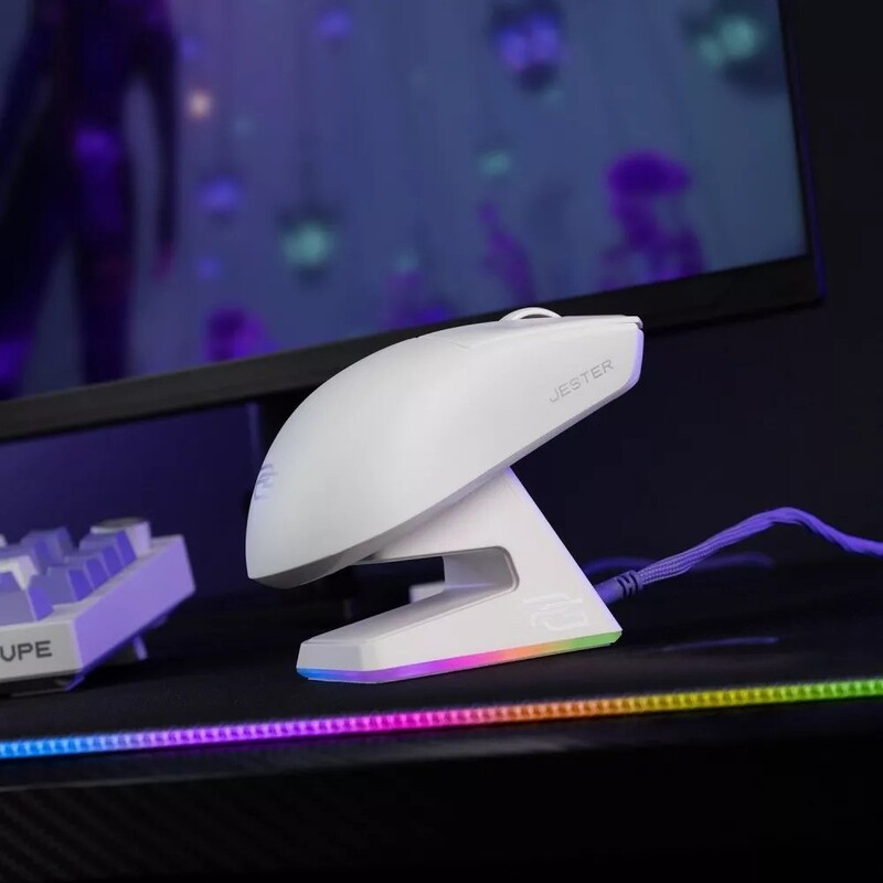 Мышь беспроводная Proove Gaming Superfight Wireless with charging dock White/Purple (WMSW00122002)