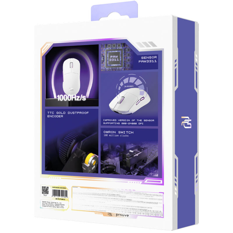 Мышь Proove Gaming Superfight Wired White/Purple (GMSW00102002)