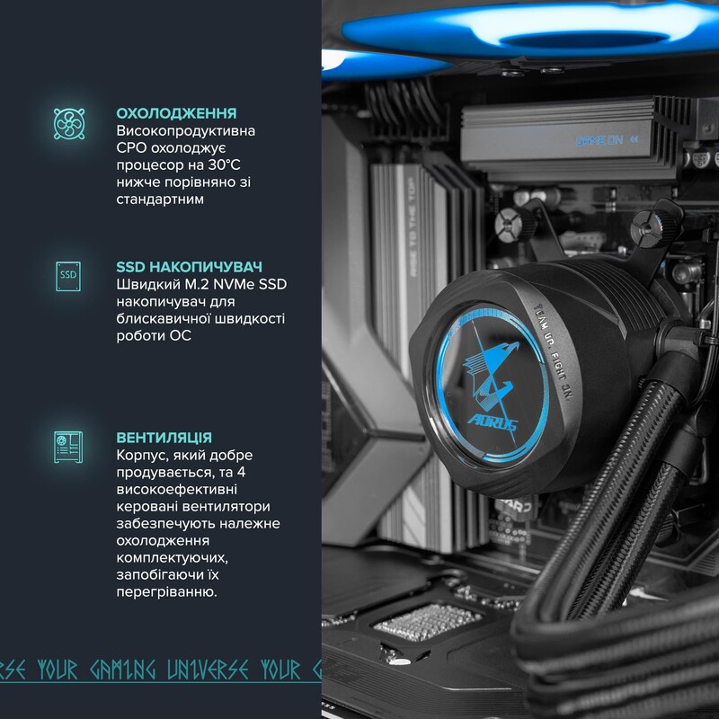 Ігровий комп`ютер ASGARD GAMER RTX 5080 / Core Ultra 7 265F / DDR5 64GB / SSD 1TB (ASG-G-5080-7500)