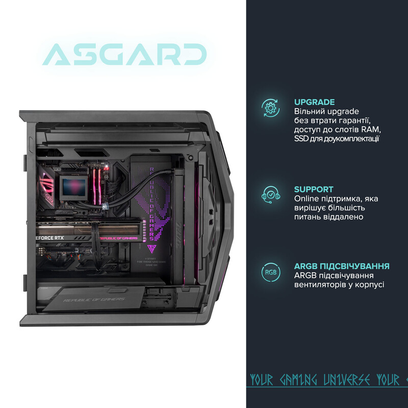 Игровой компьютер ASGARD GAMER RTX 5080 / Core Ultra 7 265F / DDR5 64GB / SSD 1TB (ASG-G-5080-7500)