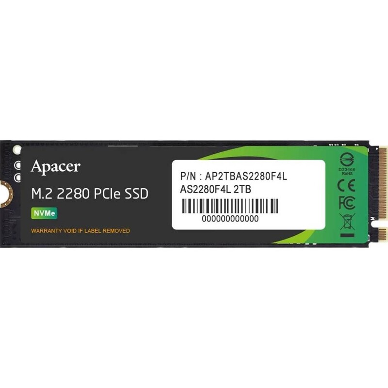 Накопичувач SSD 2TB Apacer AS2280F4L M.2 2280 PCIe 5.0 x4 3D NAND (AP2TBAS2280F4L-1)