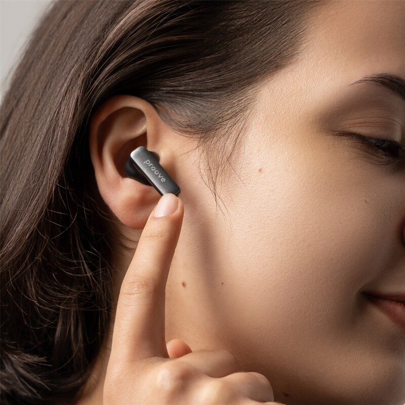 Bluetooth-гарнітура Proove NoLimit TWS with Hybrid ANC (APP) Black/Grey (TWNL0001AP13)
