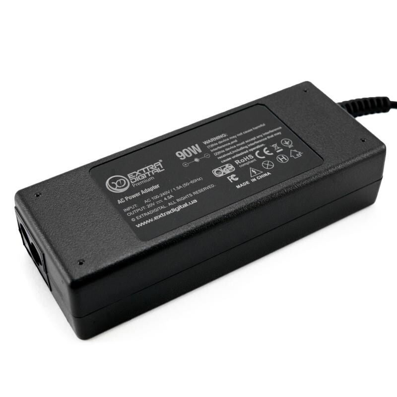 Блок живлення Extradigital для ноутбука Lenovo 20V 4.5A 90W 5.5х2.5мм + каб. живл. (PSL3868)