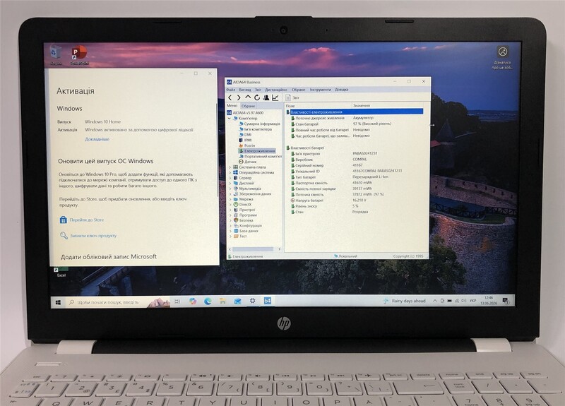 Ноутбук HP 15-bs030no / 15.6" FullHD / Pentium N3710 / 8GB / 128GB SSD / Win10 - Б/в