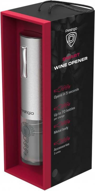 Штопор Prestigio Nemi Smart Wine Opener Silver (PWO103SL)