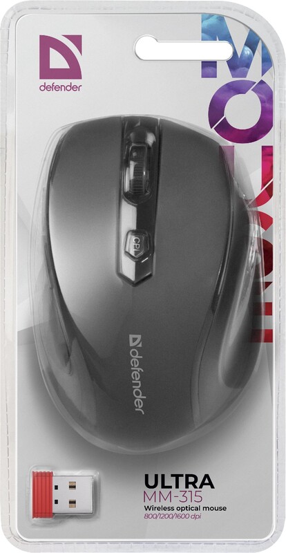 Миша бездротова Defender Ultra MM-315 Black (52315)